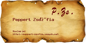 Peppert Zsófia névjegykártya